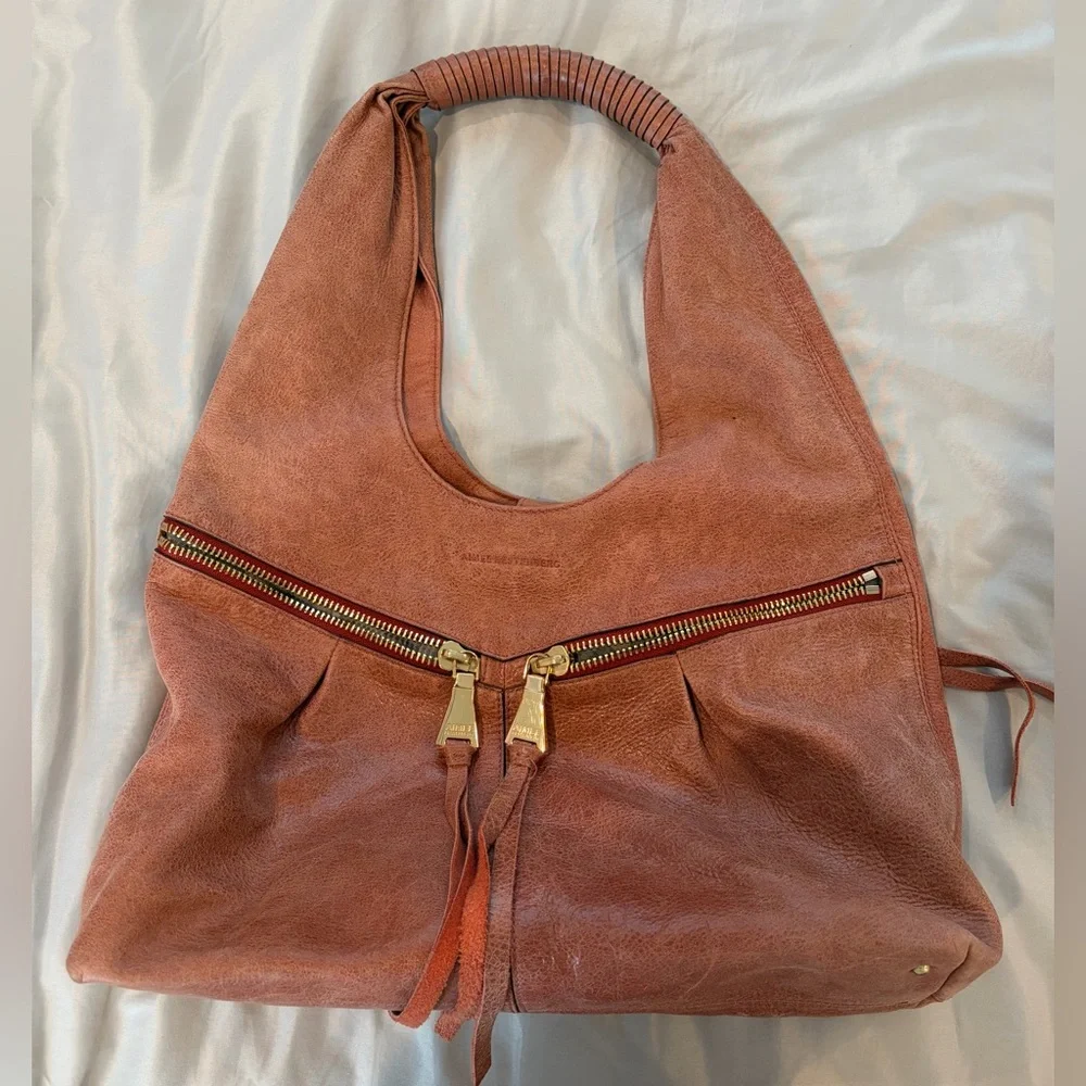 Aimee Kestenberg Distressed Rust Leather Hobo